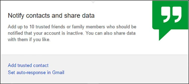 Notify contacts and share data