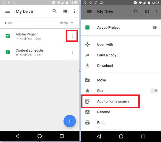 google-drive-shortcut-android