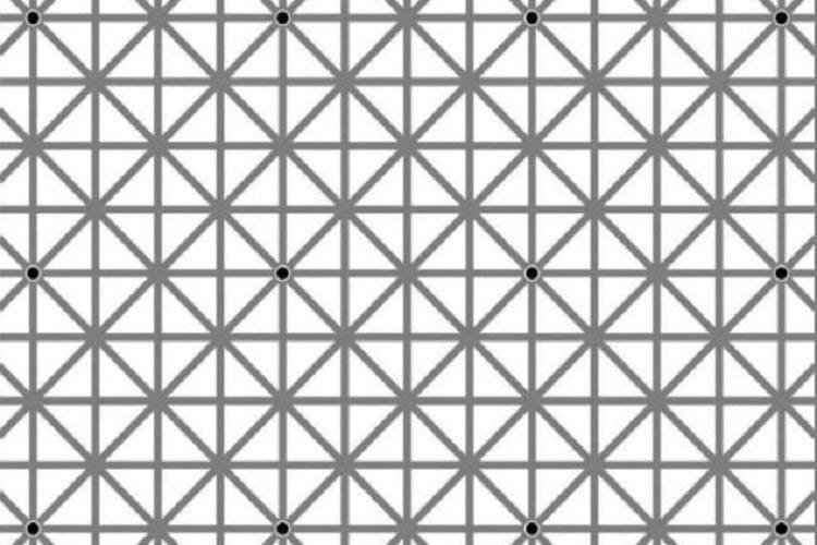 چرا نمی توانید 12 نقطه‌ی سیاه را در این تصاویر ببینید