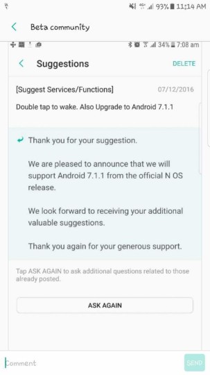 galaxy s7 android 7.1.1