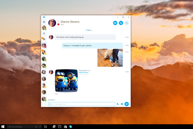 مایکروسافت اپلیکیشن اسکایپ یونیورسال را برای ویندوز 10 منتشر می‌کند