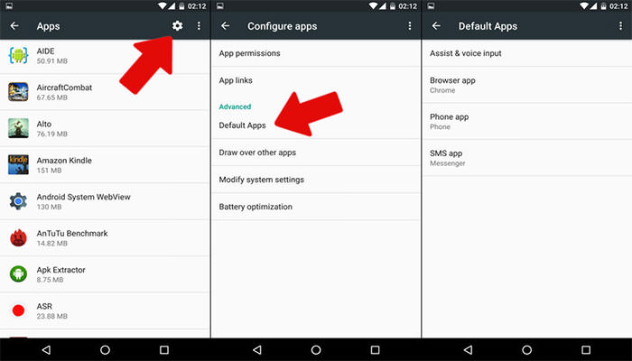 Configuring default apps easily