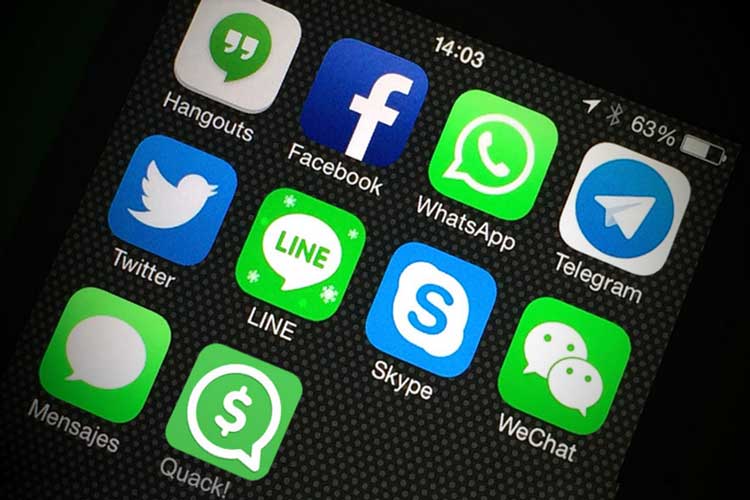 کاربرد اپلیکیشن‌ های پیام‌ رسان از شبکه‌ های اجتماعی بیشتر شده است