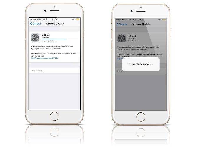 اپل iOS 9.3.1 را برای برطرف کردن مشکل لمس لینک‌ها ارائه کرد