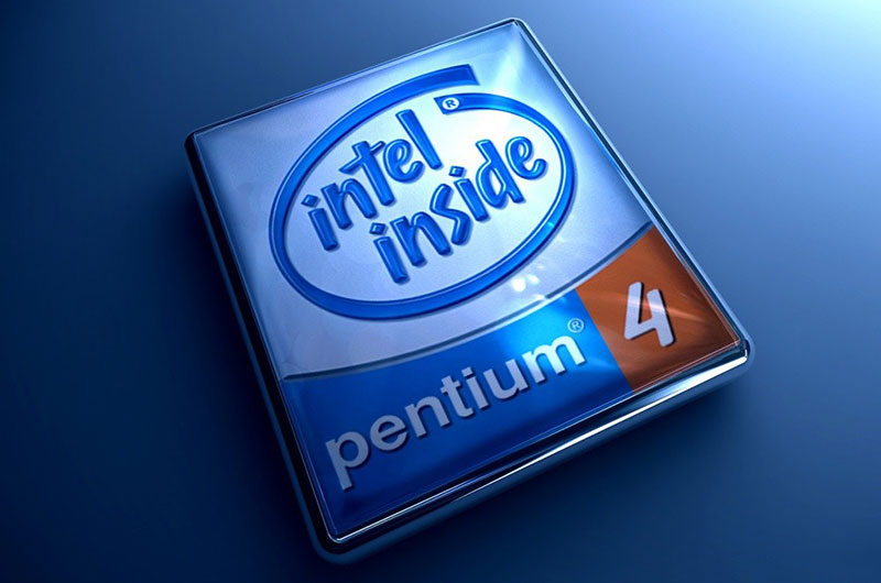 لوگوی پردازنده اینتل پنتیوم 4 intel pentium 4 cpu logo