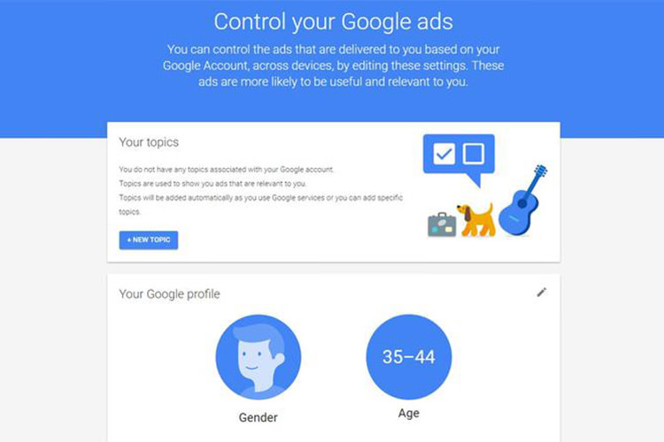کنترل نمایش تبلیغات و متوقف کردن تبلیغات هدفمند گوگل