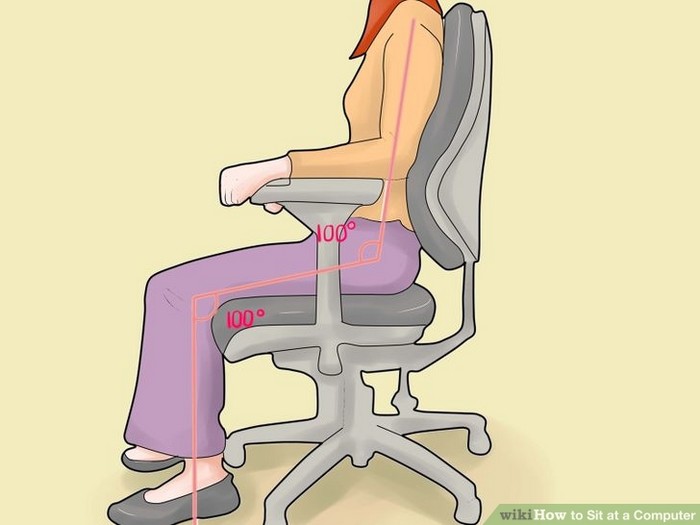 how to sit at a computer