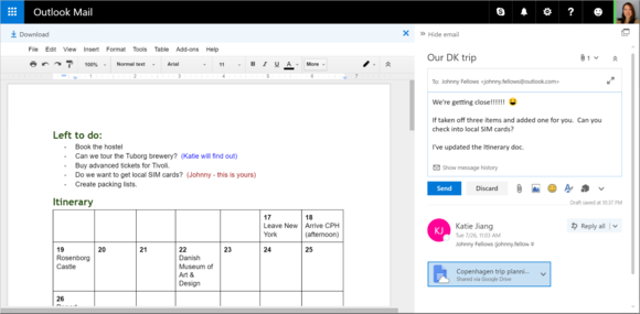 google drive in outlook