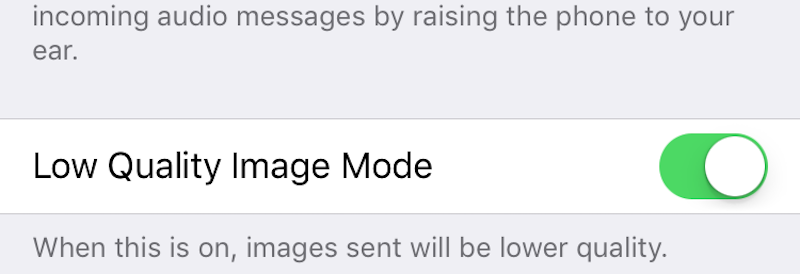 Send Low Quality Images in Messages