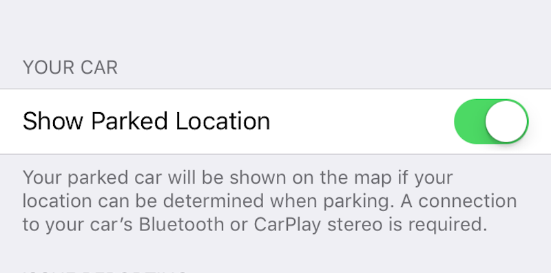 Apple Maps Automatically Remembers Where You Parked