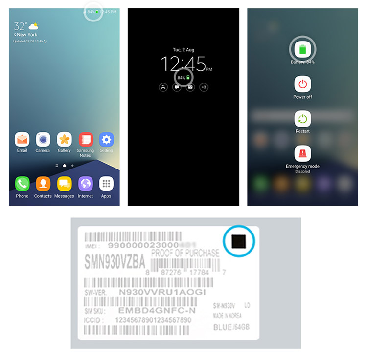 تشخیص گلکسی نوت 7 پس از تعویض باتری