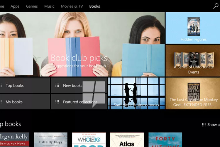 مایکرسافت به ویندوز 10 فروشگاه کتاب الکترونیکی اضافه می کند
