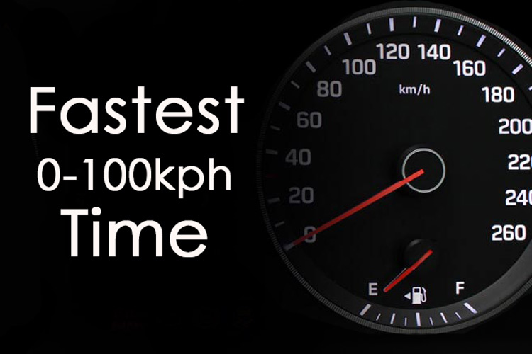 سریع‌ترین زمان ممکن برای رسیدن به سرعت 100 کیلومتر بر ساعت