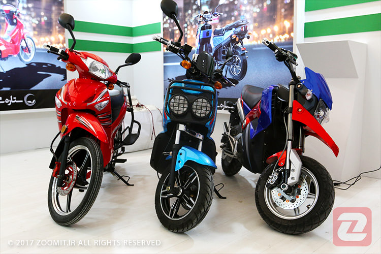 حضور گسترده موتورسیکلت‌ های برقی در نمایشگاه خودرو تهران