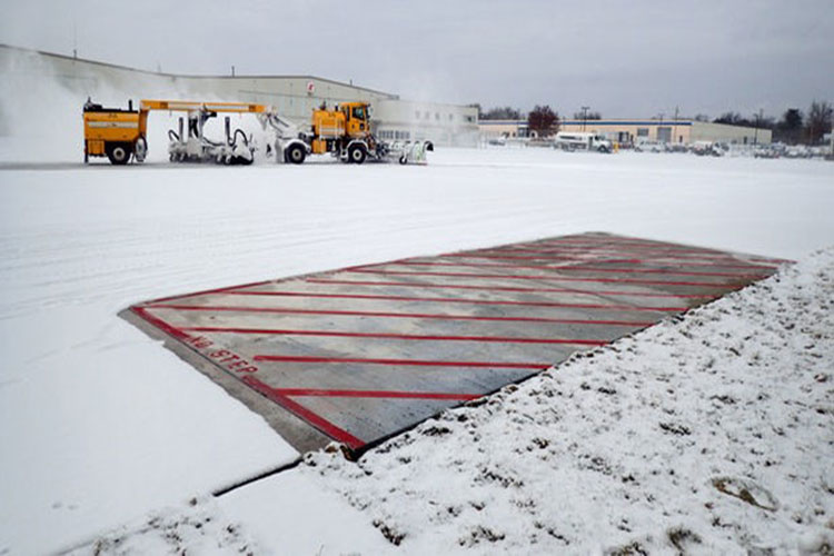 ساخت بتن الکتریکی برای از بین بردن یخ و برف در فرودگاه ها