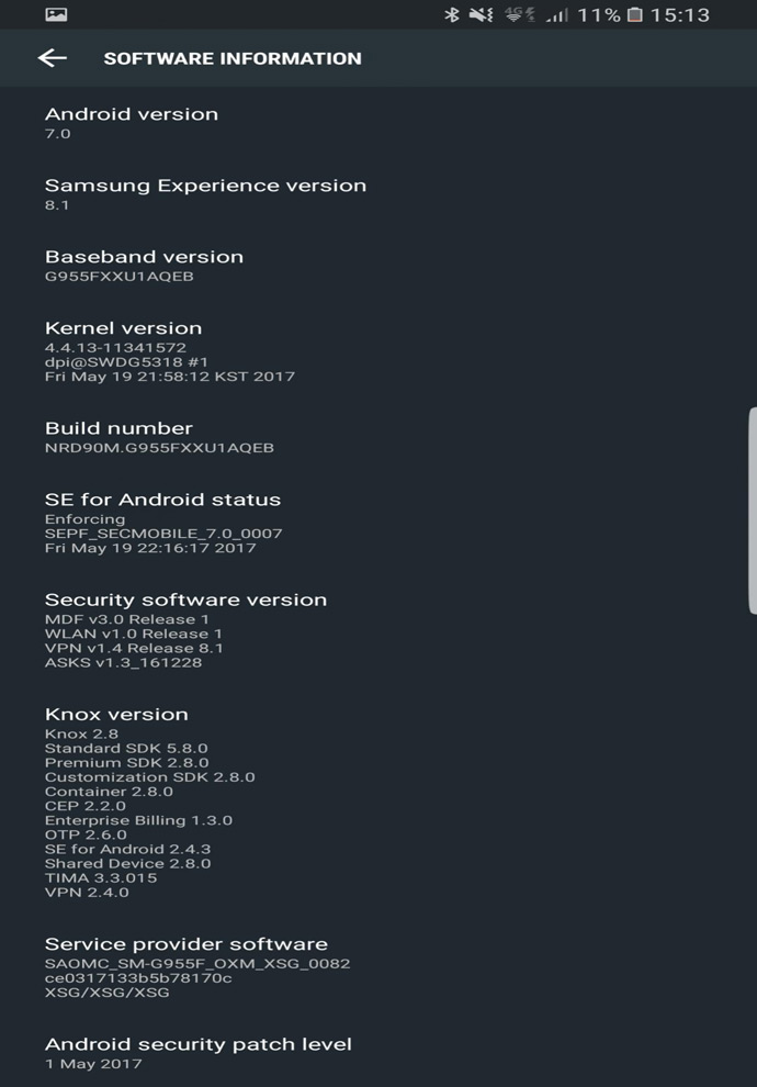 galaxy s8 update