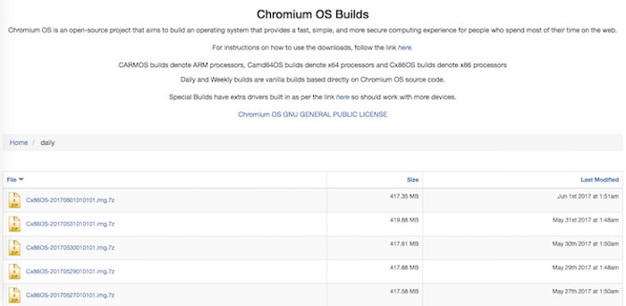 run-chrome-os-usb-builds-download