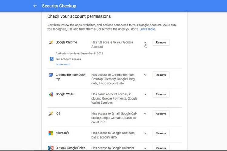 سرویس امنیتی گوگل