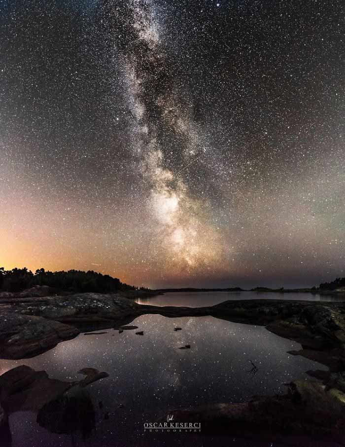 عکاسی از آسمان شب در فنلاند