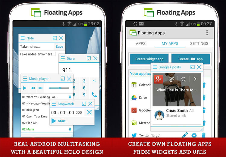 اجرای همزمان برنامه ها به صورت شناور با Floating Apps