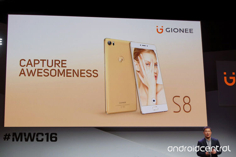Gionee پرچمدار جدیدش را با نام اس 8 در MWC 2016 معرفی کرد