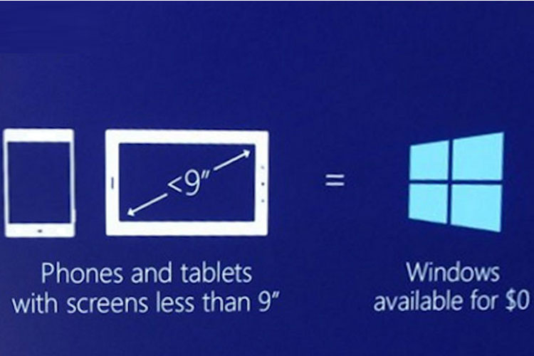 مایکروسافت حداکثر اندازه دستگاه های سازگار با ویندوز 10 موبایل را به 9 اینچ افزایش داد