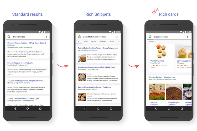 برای بهبود تجربه جستجوی موبایل، کارت های تصویری به نتایج گوگل اضافه می‌شود