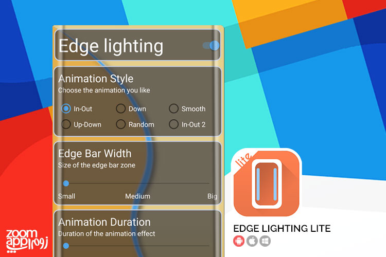 استفاده از لبه های خمیده گوشی برای اطلاع رسانی اپلیکیشن ها در Edge Lighting - زوم‌اپ