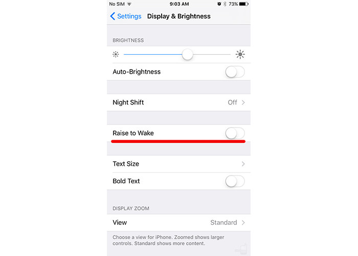 بیدار شدن نمایشگر iOS 10