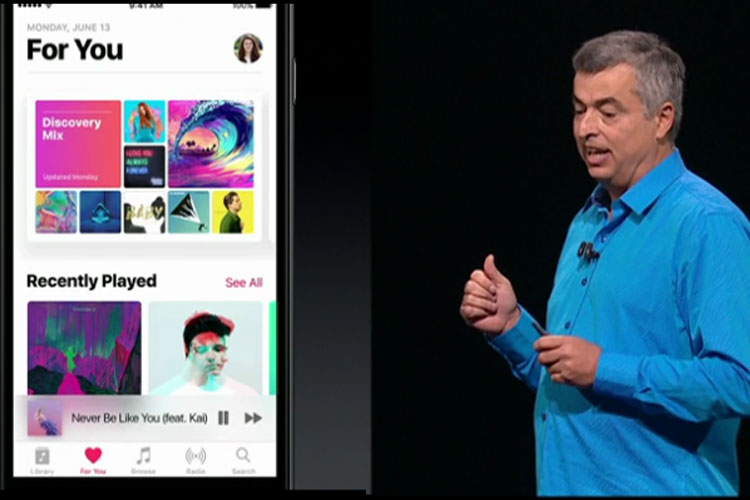 اپل همراه با iOS 10 اپلیکیشن جدید Music را معرفی کرد