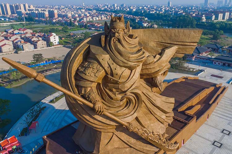 مجسمه‌ خدای جنگ در چین رونمایی شد