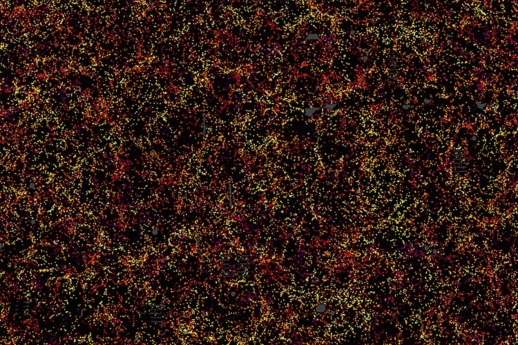 نقشه ای سه بعدی از ۱.۲ میلیون کهکشان در جهان ما