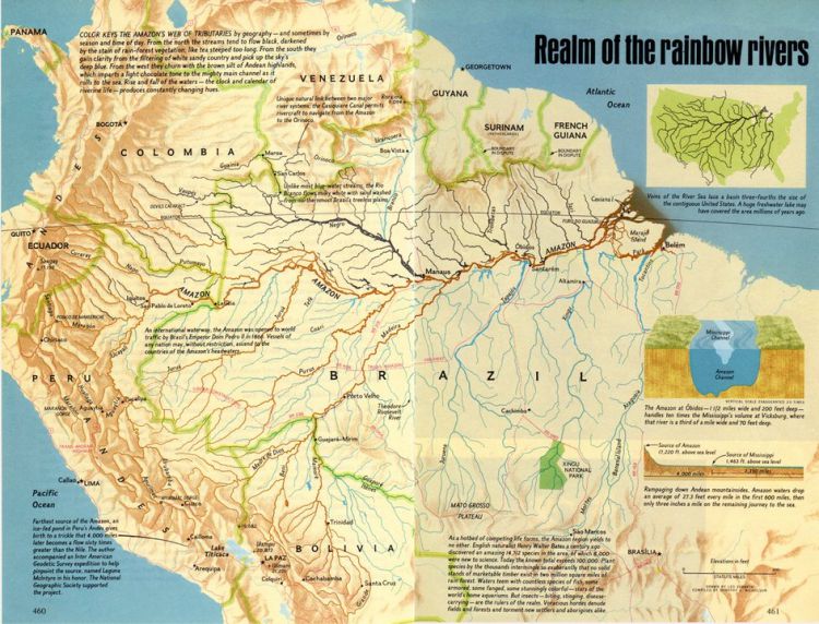نقشه رود آمازون 