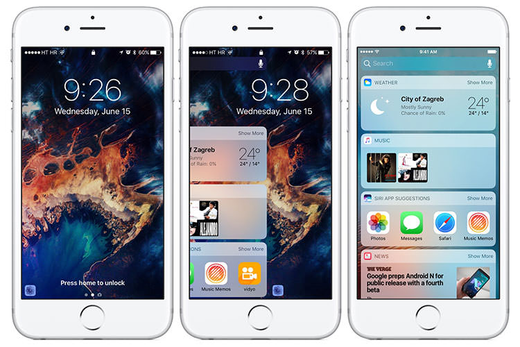 iOS 10 صفحه قفل آیفون را کاربردی تر از قبل می کند