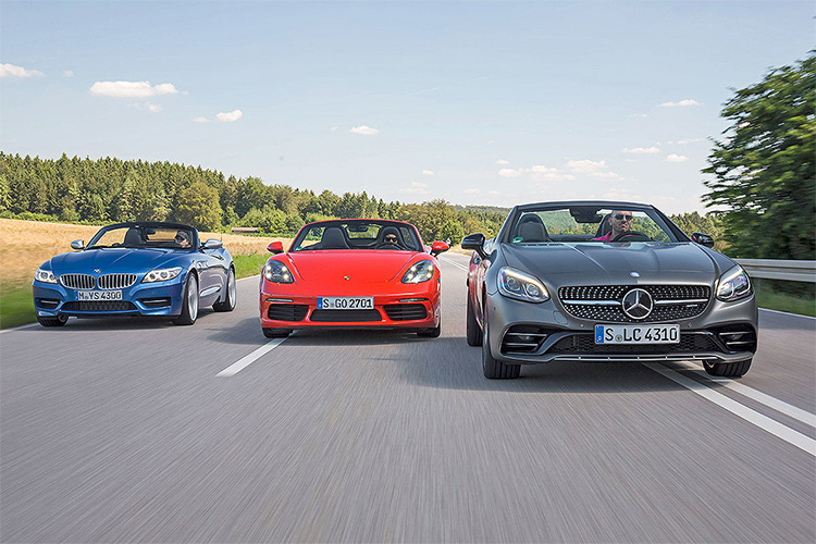 مقایسه بی ام و Z4، مرسدس بنز SLC 43 AMG و پورشه 718 باکستر S