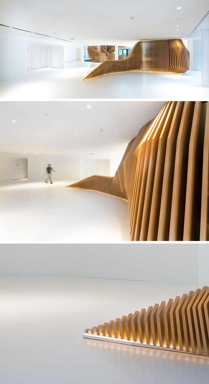 خلاقیت در طراحی پلکانی مارپیچ در ساختمان اداری در شهر پاریس