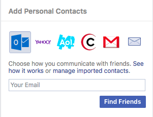 facebook personal contact