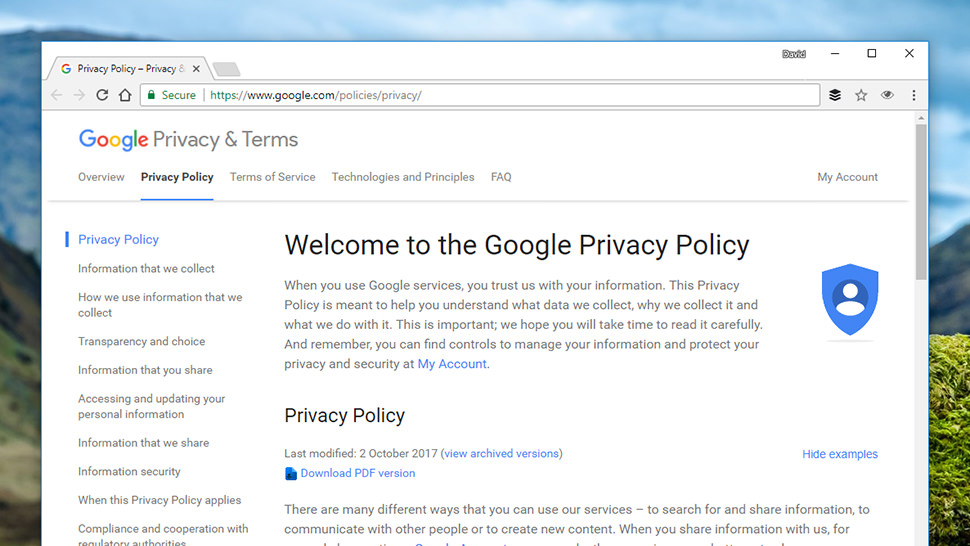 Google Privacy Policy