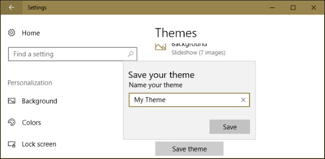 naming windows 10 themes