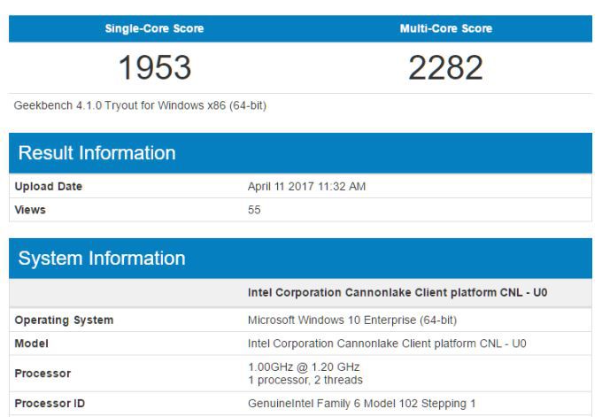 cannonlake intel