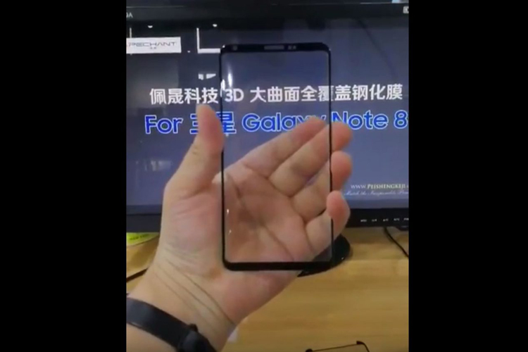 ویدیویی منتسب به پنل جلوی گلکسی نوت 8 فاش شد