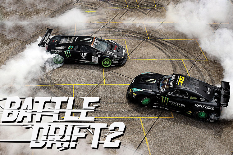 دریفت تماشایی لامبورگینی مورسیهلاگو و نیسان GT-R در Battledrift 2