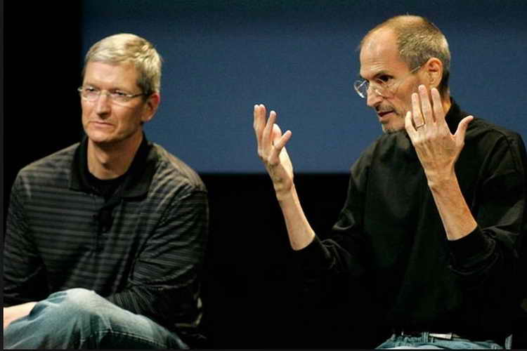 Tim cook and Steve Jobs