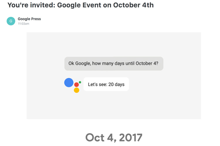 دعوتنامه پیکسل 2 گوگل