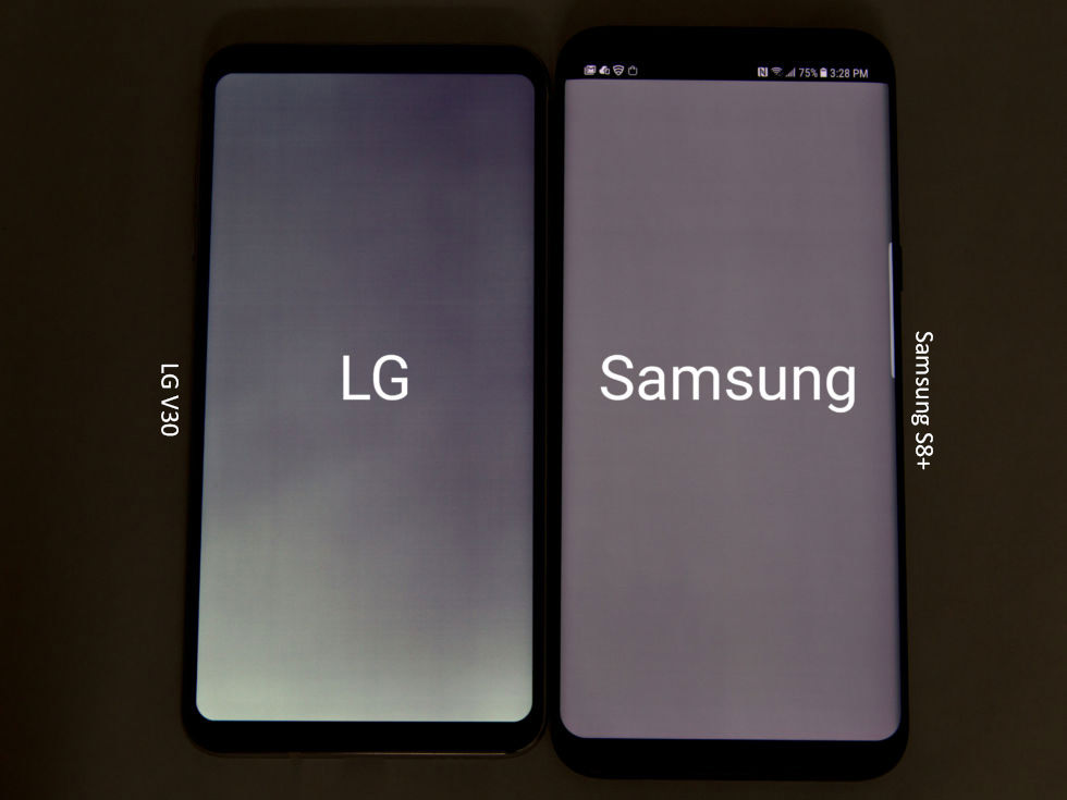 LG V30 vs. S8+ Display
