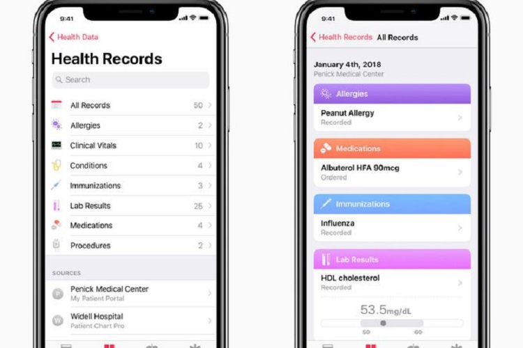 اپل در آپدیت بهار iOS بخشی برای سوابق پزشکی اضافه می‌کند
