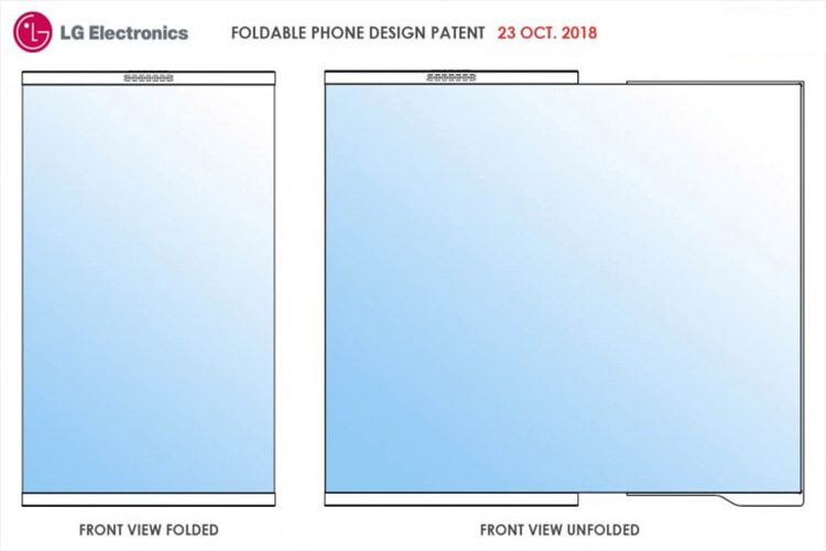 پتنت گوشی انعطاف پذیر ال جی /lg pholdable screen patent