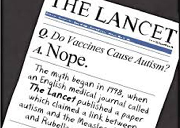 مقاله لانست در مورد ارتباط اوتیسم و واکسن ها