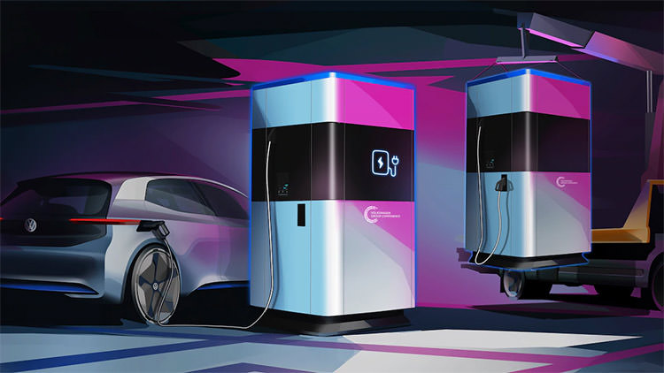 Volkswagen mobile fast-charging station / فولکس واگن