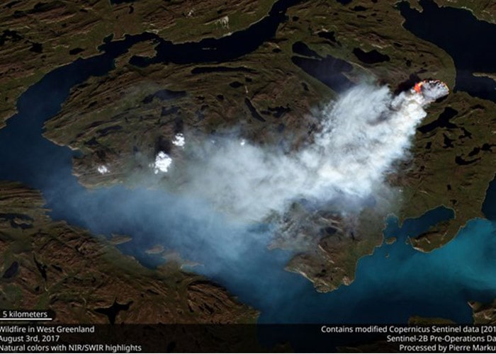 آتش سوزی گرینلند غربی در ۲۰۱۷